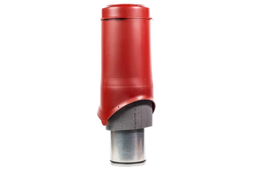 Выход вентиляции Krovent Pipe-VT 125 изолированный красный