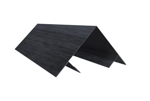 Планка угла внешнего составная верхняя 0,45 Print Premium Grey Wood TwinColor (2м)