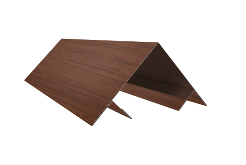 Планка угла внешнего составная верхняя 0,45 Print Elite Choco Wood TwinColor (3м)