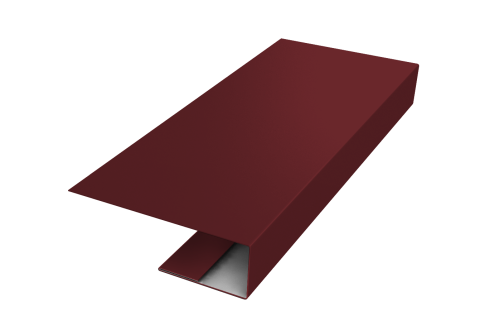J-Профиль 12мм Grand Line 0,5 Satin с пленкой RAL 3005 красное вино (2м)
