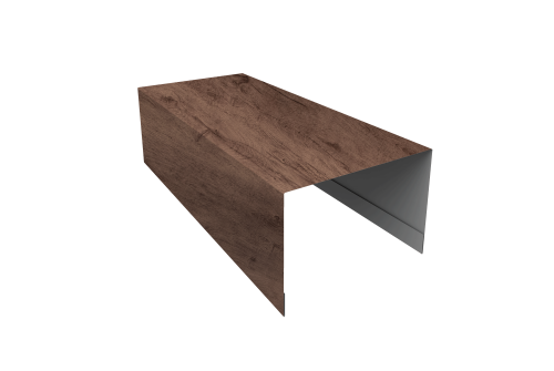 Крышка для забора из сайдинга ЭкоБрус Grand Line 0,45 Print Premium Almond Wood Fresh (2,5м)