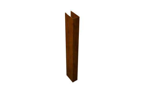 Стойка для забора жалюзи Texas (для калиток и ворот) Grand Line 0,45 Print-double Premium Golden Wood Intense F  (3м)
