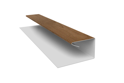 Планка П-образная завершающая сложная (КД) 0,45 Print Premium Pine Wood Fresh (3м)