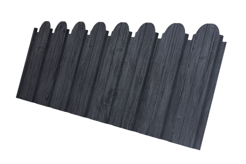 Профнастил C10B фигурный Grand Line 0,45 Print Premium Grey Wood TwinColor