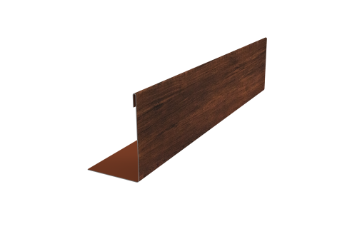 Нащельник 25х35 для забора жалюзи к ламели 125 Texas Grand Line 0,45 Print Premium Cherry Wood Dark FTC (L1,8)