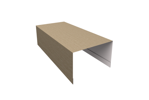 Крышка для забора из сайдинга Блок-хаус new Grand Line 0,45 Print Elite Milky Wood TwinColor (2,5м)