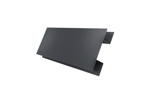 Планка H-образная стыковочная сложная Grand Line 0,45 Drap-double TX RAL 7024 мокрый асфальт (2м)