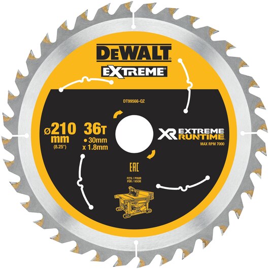 Диск пильный DeWalt Extreme Runtime по дереву 210x30 36T
