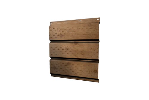 Софит металлический Классик Grand Line полная перфорация 0,45 Print Premium с пленкой Pine Wood Fresh