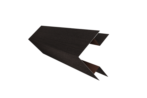 Планка угла внешнего сложного Блок-Хаус new Grand Line 0,45 Print Elite Coffee Wood TwinColor (3м)