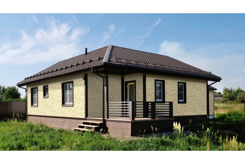 Фасадная панель Grand Line Дикий камень Classic бежевый