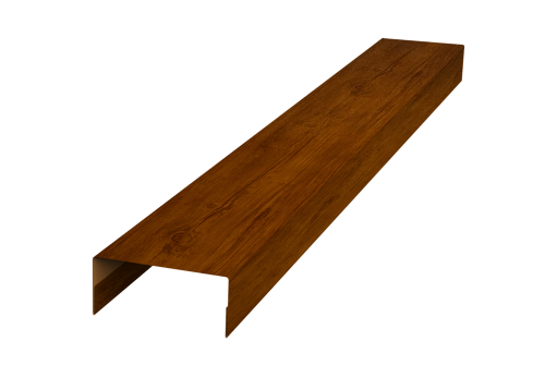 Крышка 45х20 для забора жалюзи Texas Grand Line 0,45 Print Premium Golden Wood Intense FTC (2,5м)