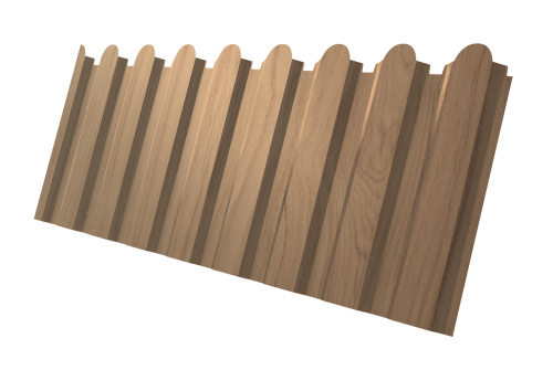 Профнастил С20A фигурный Grand Line 0,45 Print Elite Honey Wood TwinColor