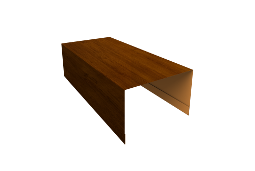 Крышка для забора из сайдинга Блок-хаус new Grand Line 0,45 Print Premium Golden Wood Intense FTC (3м)