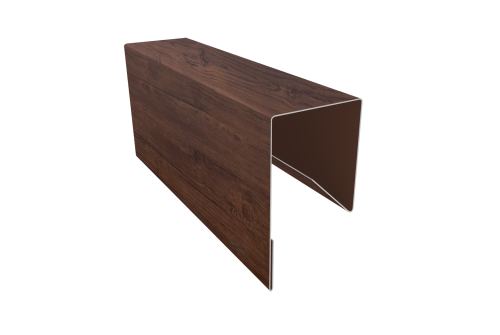 Планка П-образная заборная 17 Grand Line 0,4 Print Premium Cherry Wood Fresh TwinColor (2м)