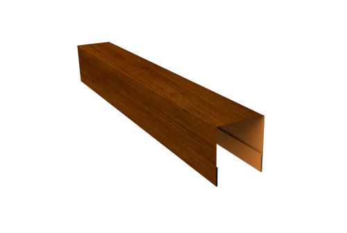 Планка боковая для забора из сайдинга Блок-хаус new Grand Line 0,45 Print Premium Golden Wood Intense FTC (3м)