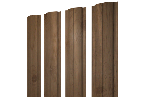 Штакетник Полукруглый Slim с прямым резом Grand Line 0,45 Print Premium Pine Wood Fresh