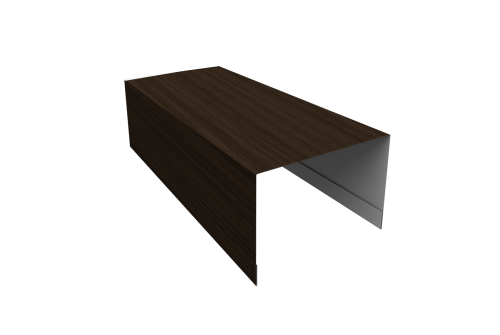 Крышка для забора из сайдинга ЭкоБрус Grand Line 0,45 Print Elite Coffee Wood TwinColor (3м)