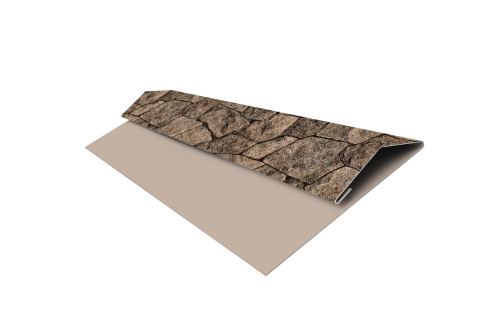 Планка стартово-финишная Экобрус Grand Line 0,45 Print Elite King Stone TwinColor (3м)
