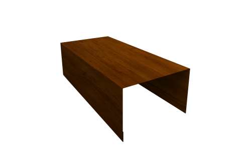 Крышка для забора из сайдинга Блок-хаус new Grand Line 0,45 Print-Double Premium Golden Wood Intense F (3м)