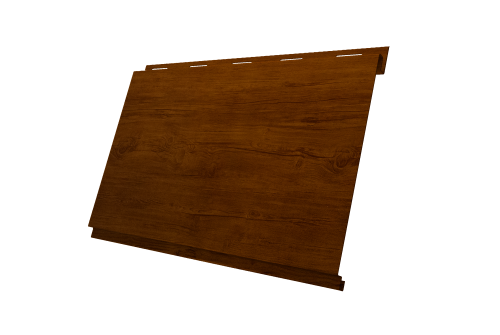 Софит металлический Вертикаль 0,2 classic Grand Line 0,45 Print-Double Premium с пленкой Golden Wood Intense F