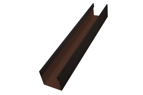Стойка для забора жалюзи Milan Slim Grand Line 0,45 Print Elite Coffee Wood TwinColor (3м)