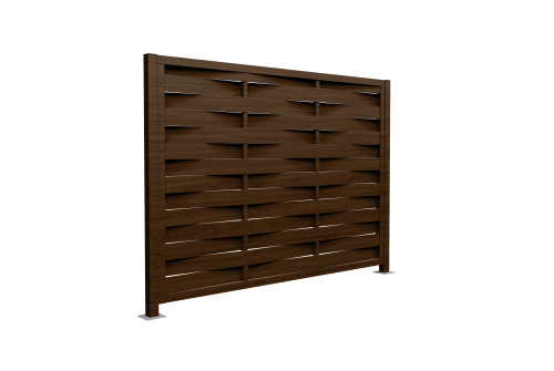 Ламель забора жалюзи Palermo Grand Line 0,45 Print Elite Choco Wood TwinColor