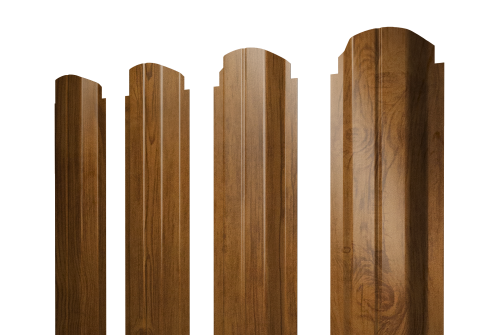 Штакетник П-образный A фигурный Grand Line 0,45 Print-Double Elite Golden Wood