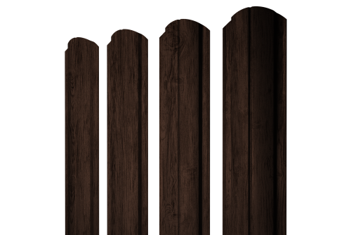 Штакетник Полукруглый Slim фигурный Grand Line 0,45 Print-Double Premium Antique Wood