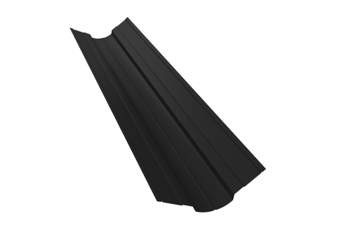 Планка ендовы верхней фигурной 70х70 Grand Line 0,45 Drap RAL 9005 черный (2м)