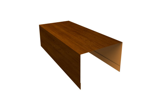Крышка для забора из сайдинга ЭкоБрус Grand Line 0,45 Print Premium Golden Wood Intense FTC (3м)