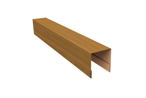 Планка боковая для забора из сайдинга Блок-хаус new Grand Line 0,45 Print Elite Honey Wood TwinColor (2,5м)