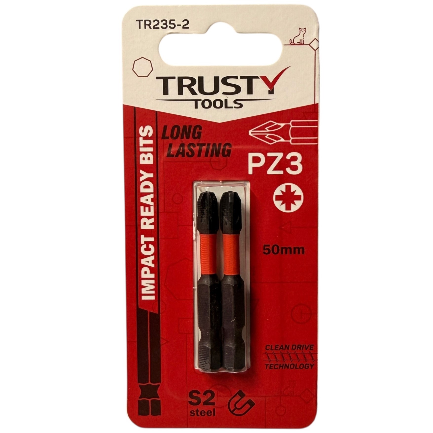 Биты ударные Trusty-Tools PZ3 50 мм (2 шт)