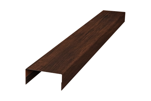 Крышка 30х15 для забора жалюзи Texas Grand Line 0,45 Print Premium Cherry Wood Dark FTC (3м)