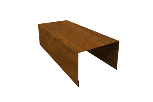 Крышка для забора из сайдинга ЭкоБрус Grand Line 0,45 Print-double Elite Golden Wood (3м)