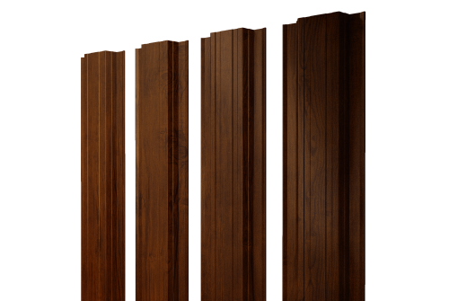 Штакетник Прямоугольный с прямым резом Grand Line 0,4 Print Premium Golden Wood Intense FTC