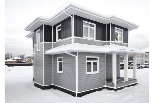Квадро Брус Grand Line 0,5 Satin с пленкой RAL 7024 мокрый асфальт