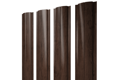 Штакетник Полукруглый Slim с прямым резом Grand Line 0,45 Print-Double Premium Antique Wood