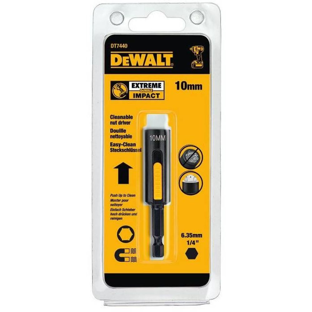 Торцевой ключ 10 мм магнитный DeWalt IMPACT Easy Clean DT7440-QZ