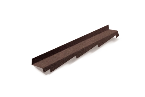 Планка примыкания правая для композитной черепицы Metrotile коричневый (1,25м)
