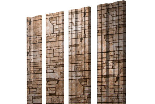 Штакетник Twin с прямым резом Grand Line 0,45 Print Elite Sand Stone Twin с прямым резом Grand LineColor