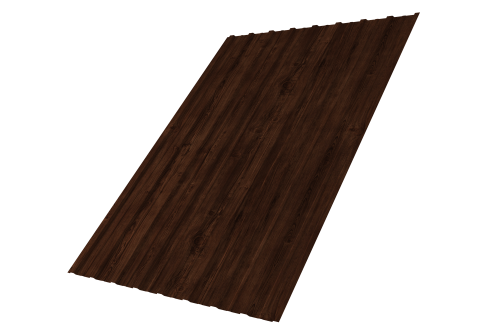 Профнастил С10A Grand Line 0,45 Print Elite с пленкой Cherry Wood TwinColor