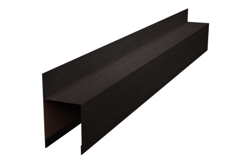 Планка опорная составная внешняя для забора жалюзи Palermo Grand Line 0,45 Print Elite Coffee Wood TwinColor (3м)