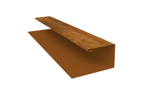 Планка П-образная Блок-Хаус new Grand Line 0,45 Print Elite Golden Wood TwinColor (3м)