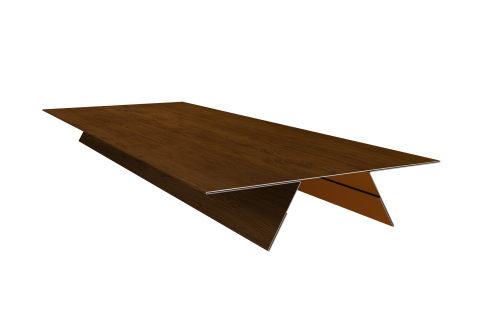 Планка стыковочная составная верхняя 0,45 Print Elite Golden Wood TwinColor (3м)