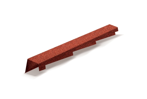 Планка торцевая левая для композитной черепицы Metrotile красный (1,25м)