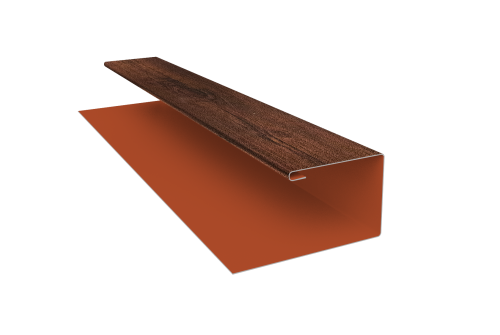 Планка П-образная Экобрус Grand Line 0,45 Print Premium Cherry Wood Dark FTC (3м)