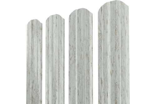Штакетник Twin XL фигурный Grand Line 0,45 Print Elite Snow Wood TwinColor