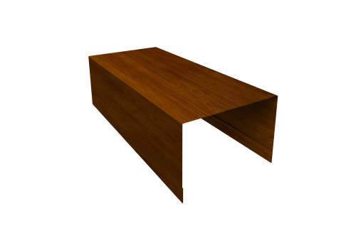 Крышка для забора из сайдинга ЭкоБрус Grand Line 0,45 Print-double Premium Golden Wood Intense F (3м)