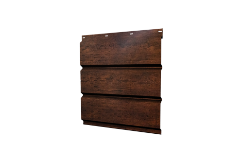 Софит металлический Классик Grand Line полная перфорация 0,45 Print-Double Premium с пленкой Cherry Wood Dark F